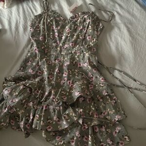 Brand new never worn green floral dress